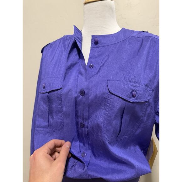 Brand New 90s Vintage Women’s Purple Joan Harper Top WITH Tags - Picture 7 of 14